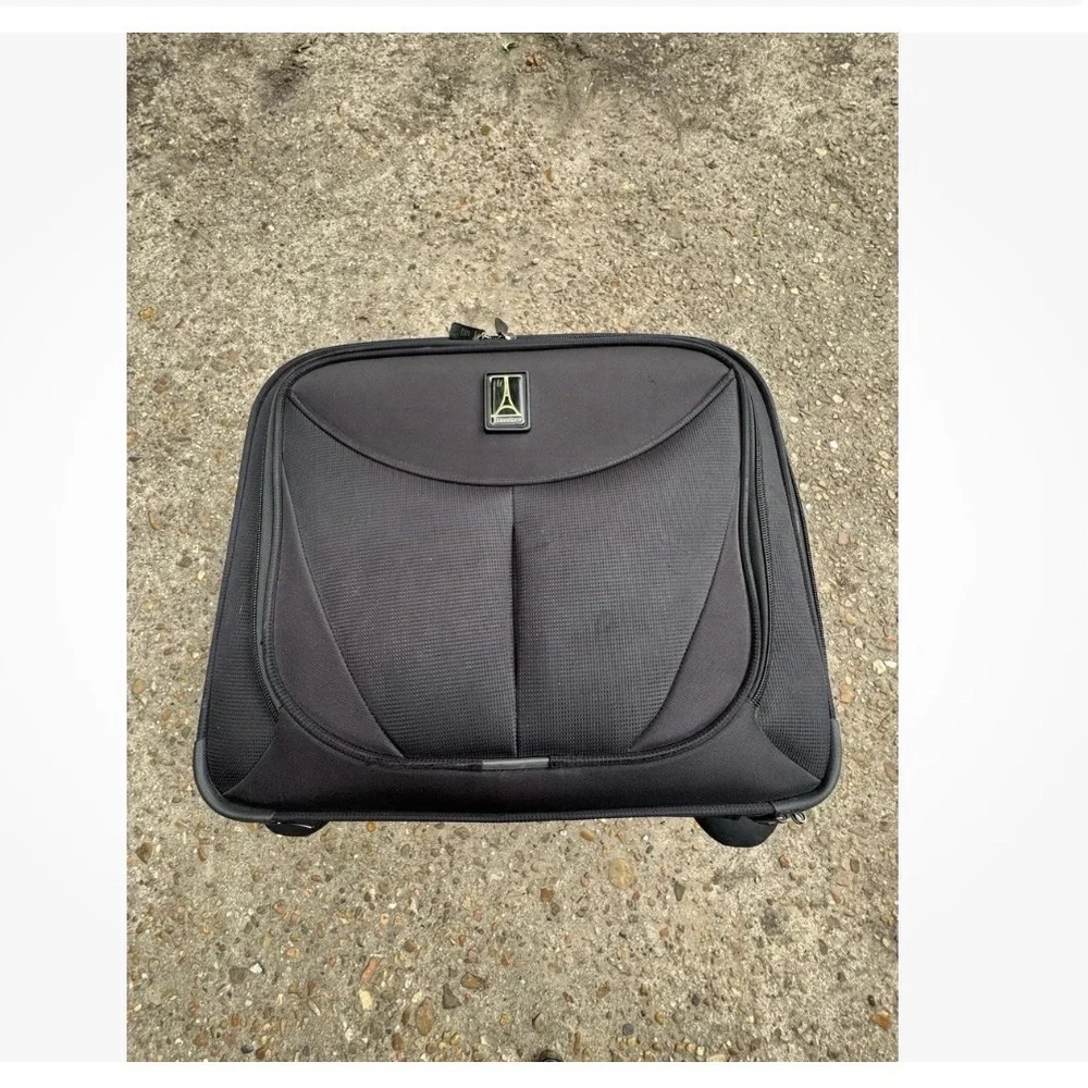 Travelpro Black Soft-Shell Rolling Under-seat Carry-On with Front Pocket
